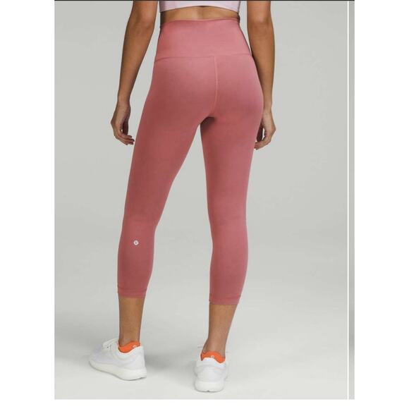 Lululemon Wunder Train HR Crop 23” Everlux Size 0 Brier Rose BRRO NWT - Picture 4 of 10